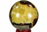 Polished Septarian Sphere - Madagascar #110657-1